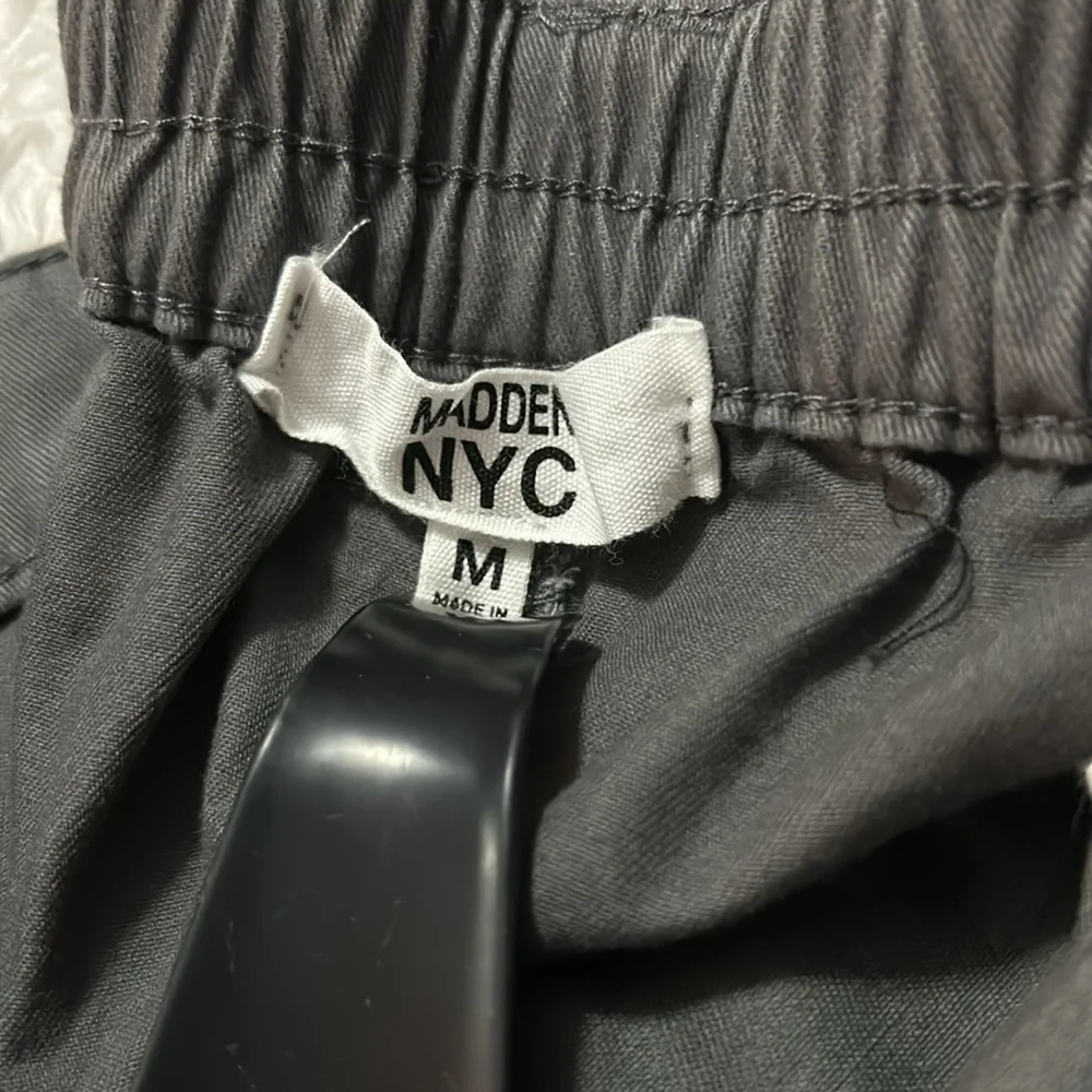 Madden NYC Women's Loose Fit Cargo Pants - Castle Rock Gray - Picture 5 of 6